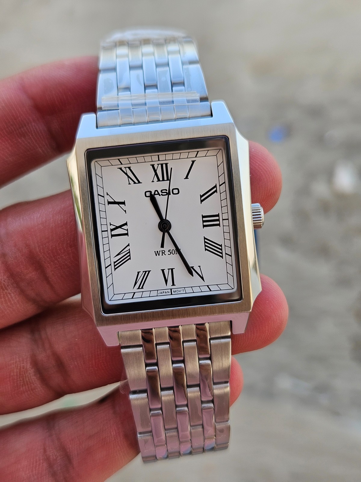 Casio MTP-B190D-7BVDF Men’s Watch Square Case Roman Dial WR50M Original New