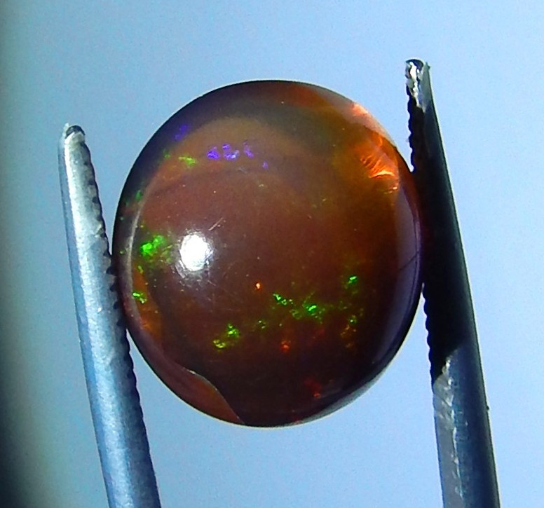 6ct Ethiopian Orange Precious Black Opal Natural Earth Mined Unheated Oval Cab