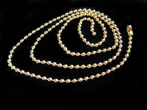 24K GOLD BALL BEAD CHAIN VARIOUS LENGTHS AVAILABLE