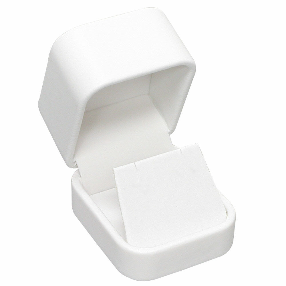 Lot of 12 White Leatherette Jewelry Display Gift Packaging Box 6 Styles & Sizes