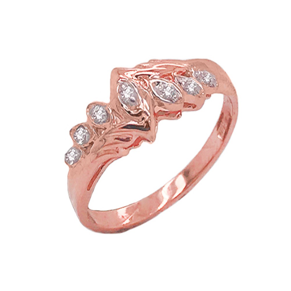 Gold Diamond Band Engagement Ring (Available in Yellow/Rose/White Gold)