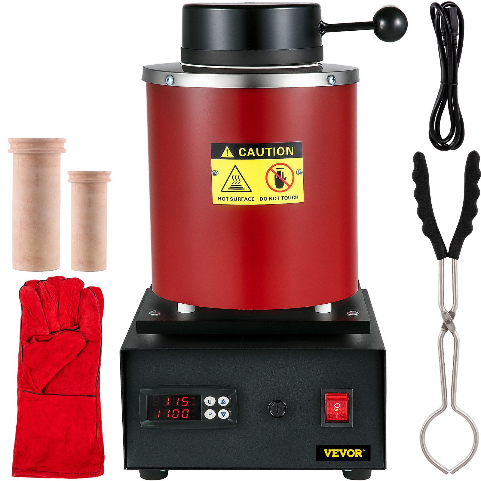 Uimoso Electric Gold Melting Furnace with Ceramic Crucibles and Ingot Mold