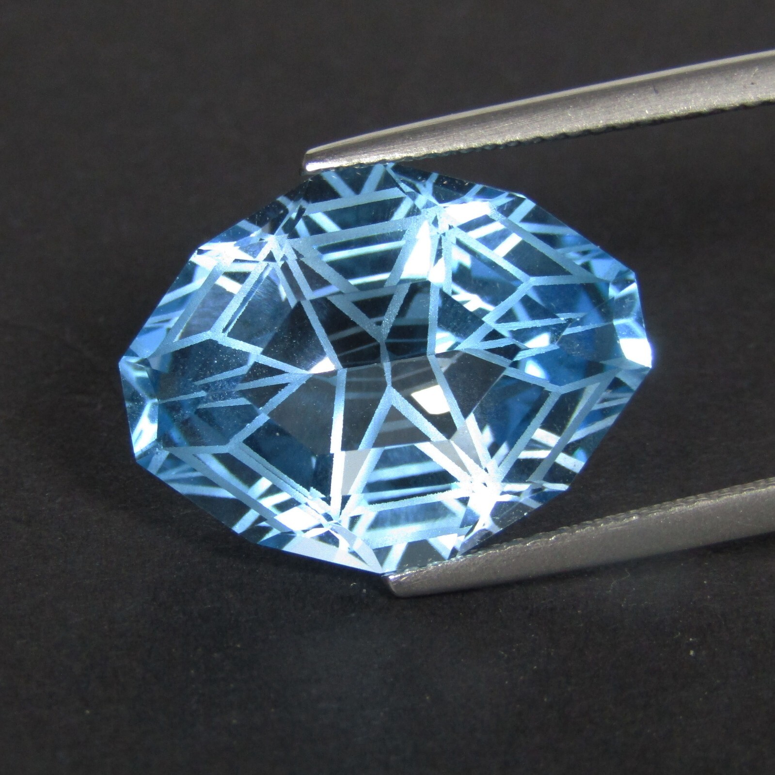 16.30Cts Shimmering Natural Baby Blue Topaz Fancy Precision Collection Gemstone