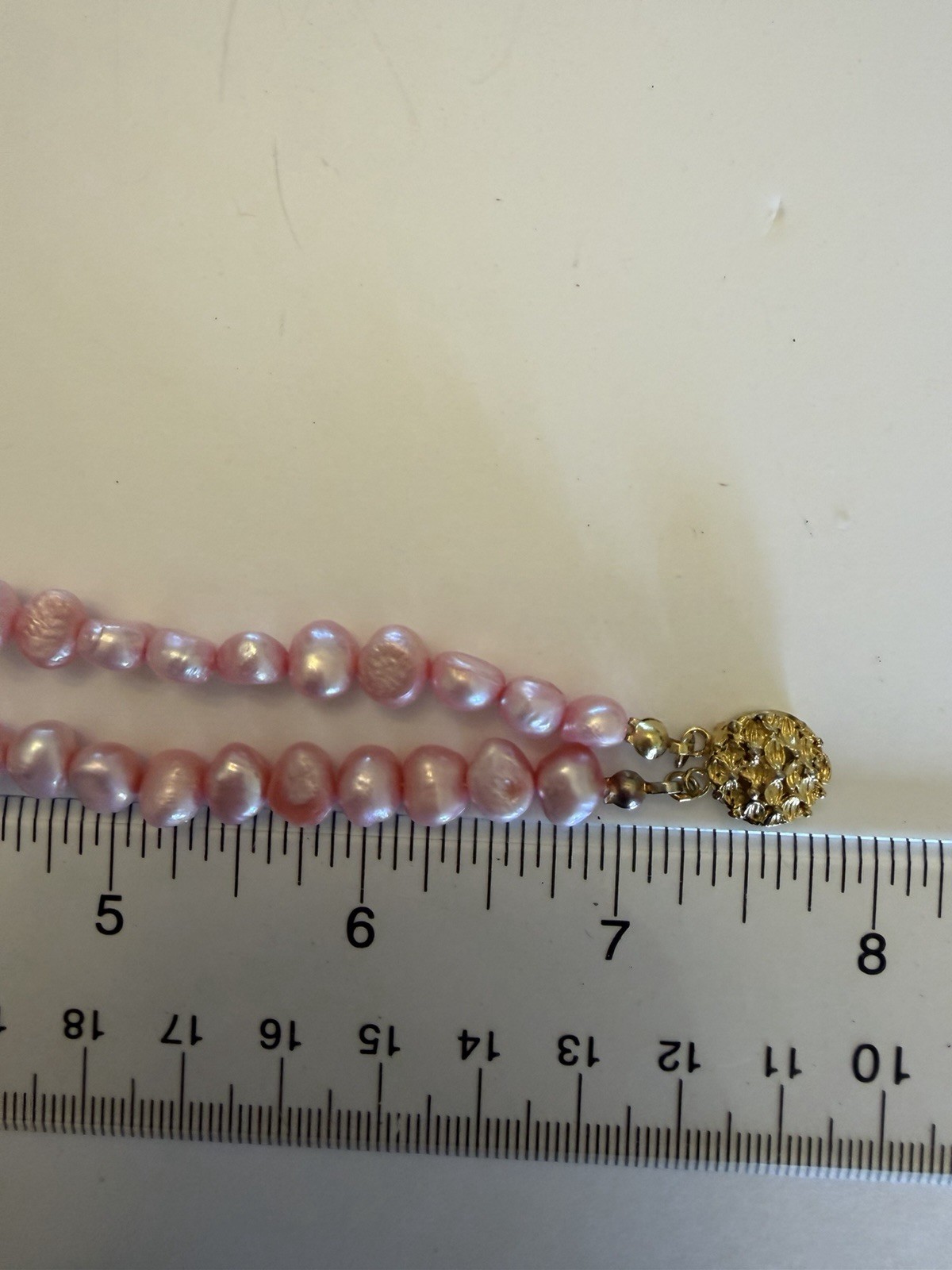 Bright Pink Freshwater Pearl Set- 18” Dbl Strand Neck, 7.5” Dbl Strand Brace, ER