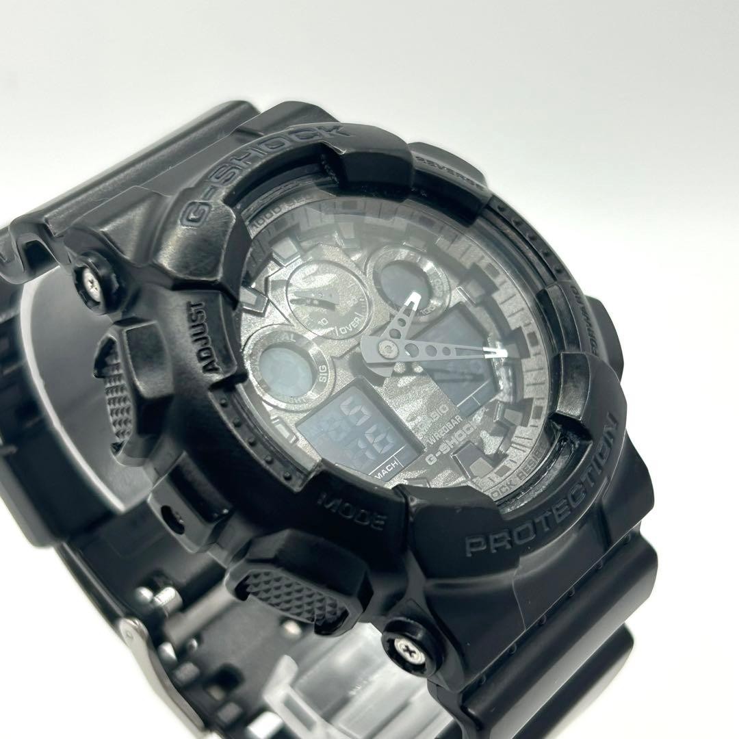 G-SHOCK Popular Black Camouflage GA-100CF New Battery Good Operation