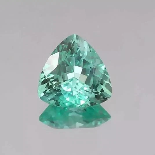 AAA 4.15Ct Sparky Natural Blue Green Parti Sapphire Loose Trillion CERTIFIED Gem