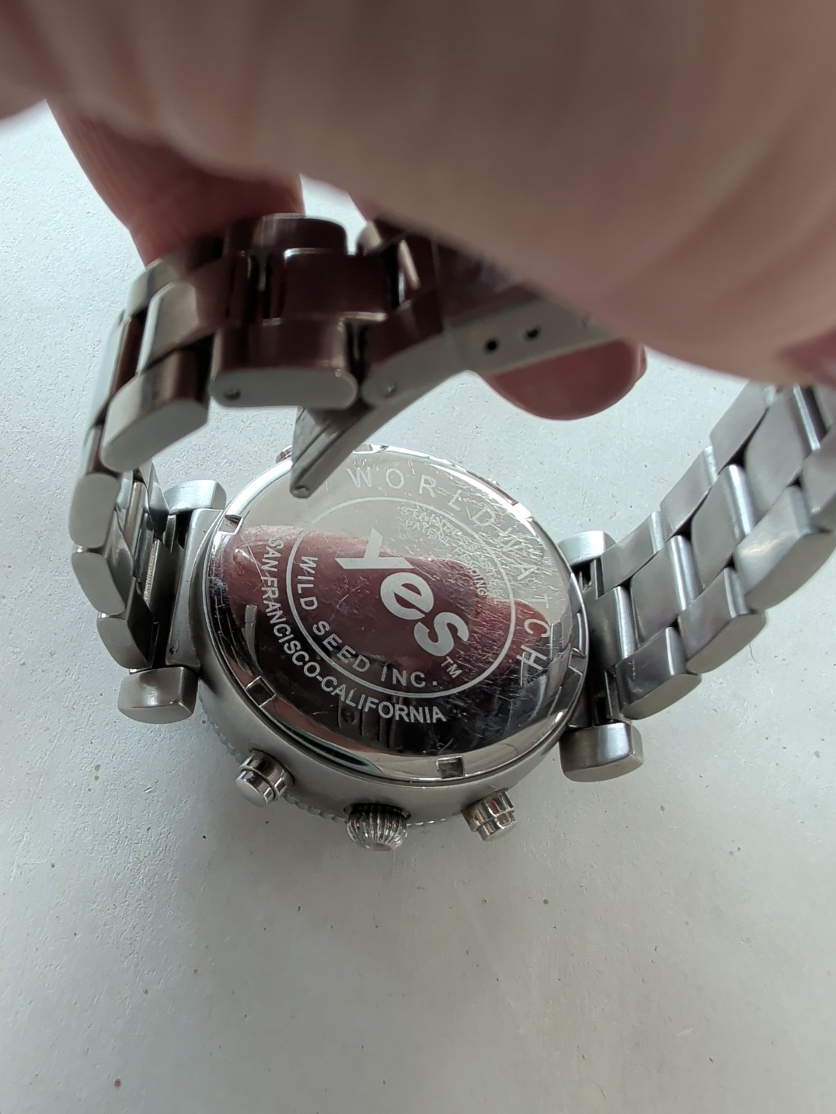 Mens YES Watch Chronograph Stainless Steel