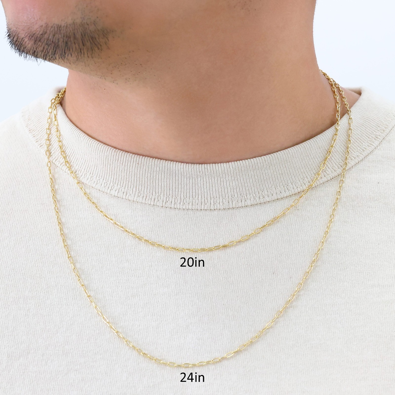 10k Yellow Gold Paperclip 2mm-9mm Chain Cable Rolo Necklace Mens Womens 16″-30″
