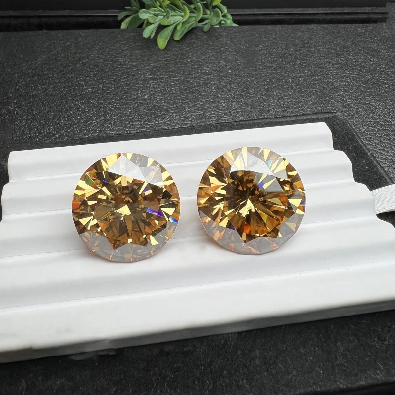 Round 0.1-10ct Moissanite Loose Stones Colorful VVS Gemstones for Jewelry Making
