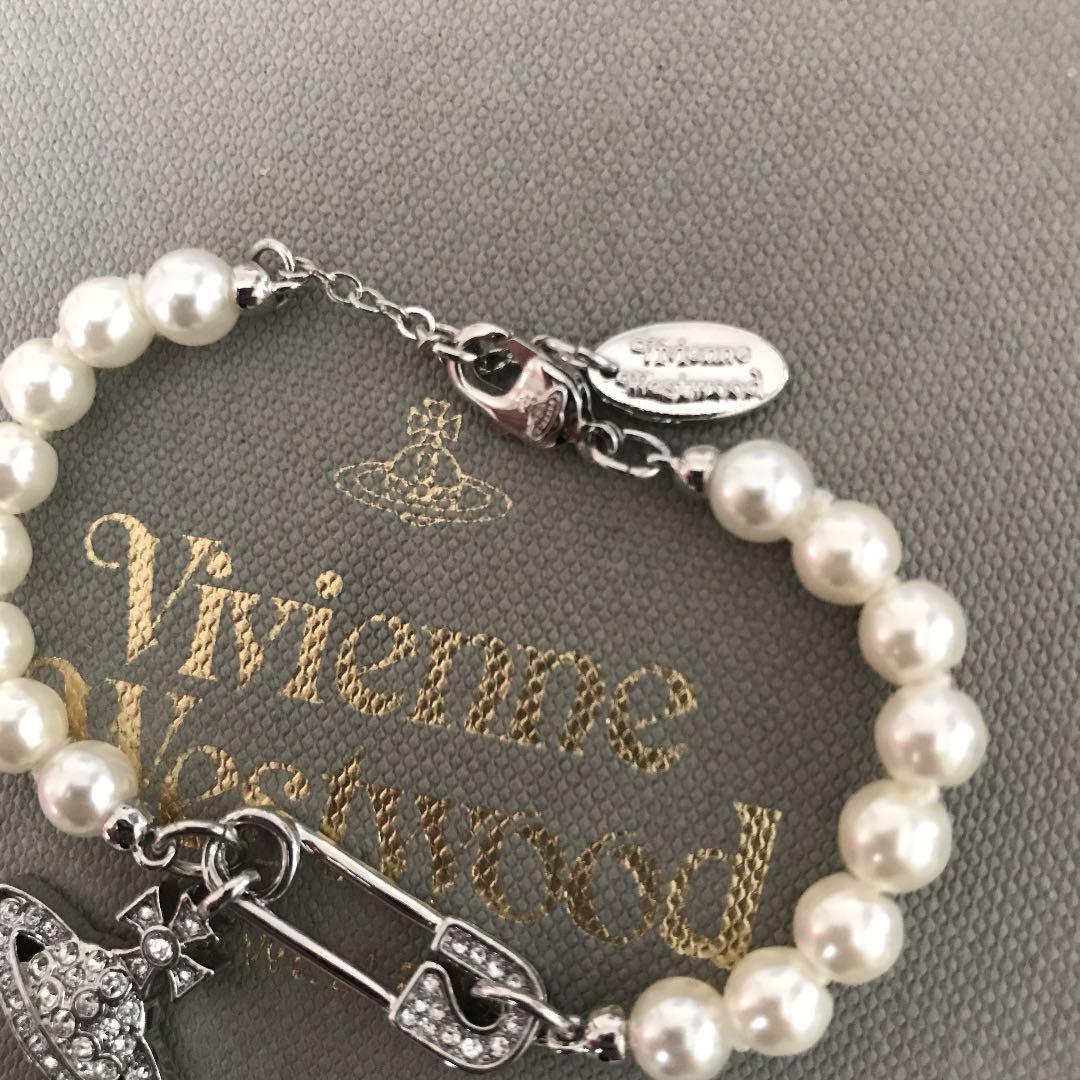 Vivienne Westwood Bracelet Pearl Clip Silver NO BOX [EJ922