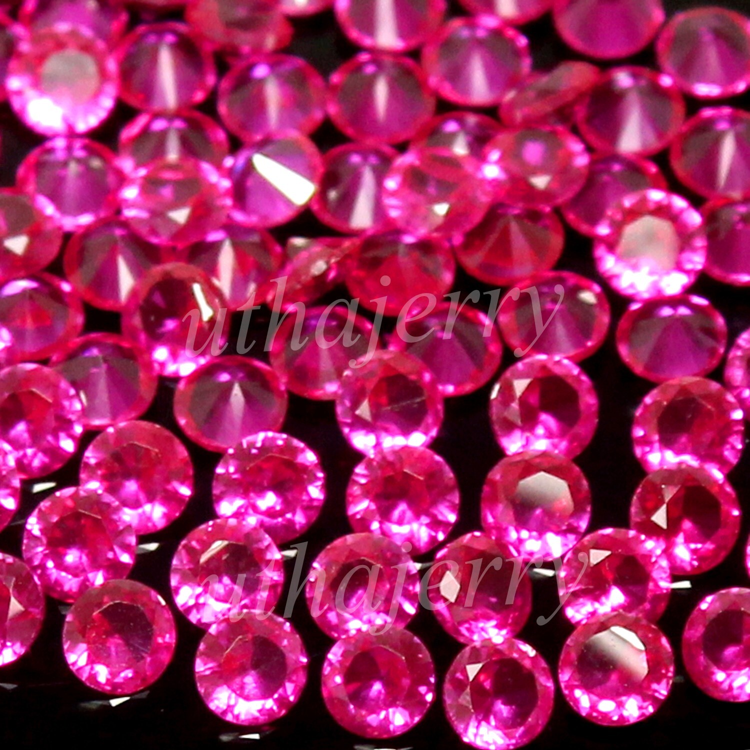 1000 Pcs Lot Natural Certified Burma Red Ruby 0.80 MM Round Gemstone Eye Clean