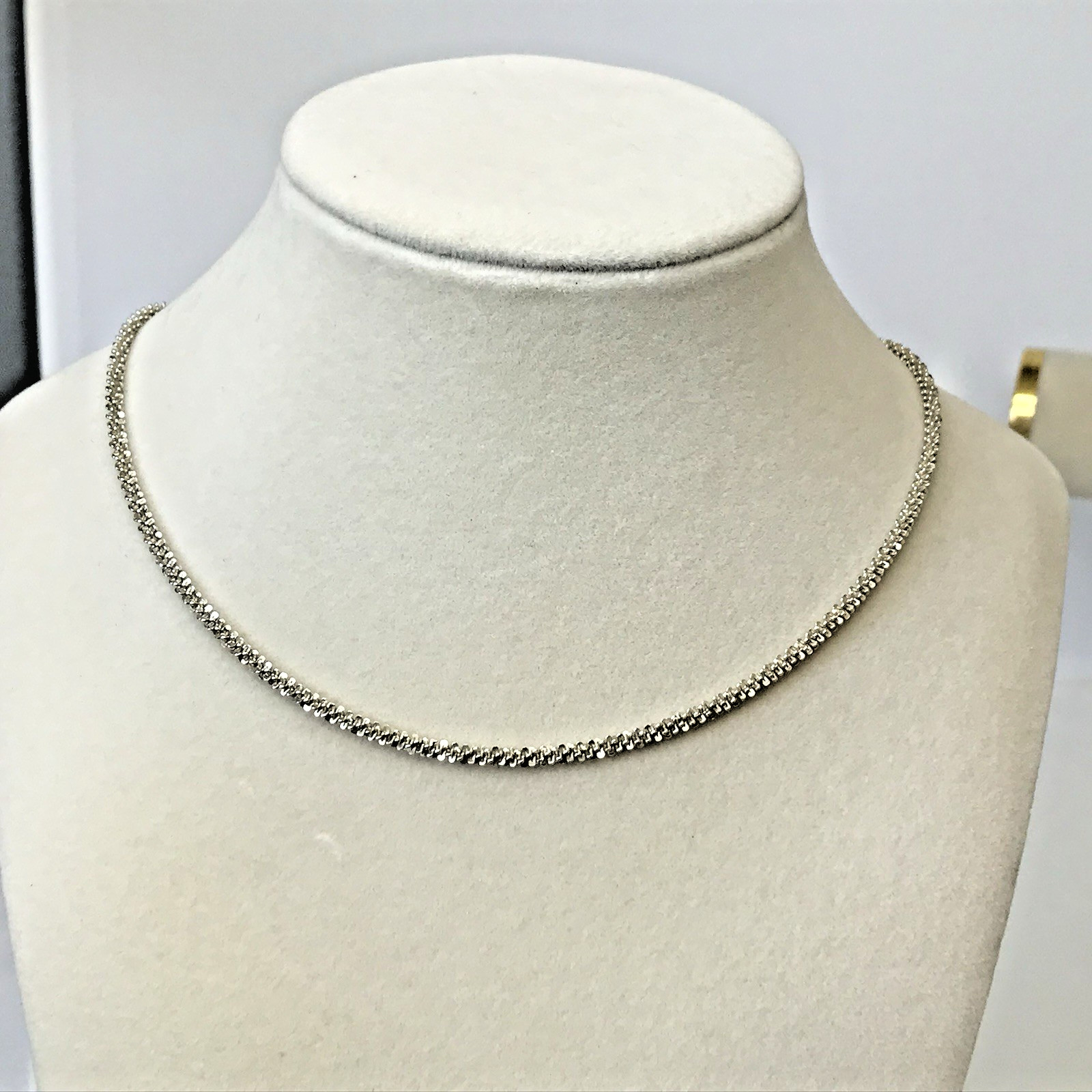 MILOR Italy sterling silver Margarita link 16″ necklace 2.7mm 7.59grams (Z15)