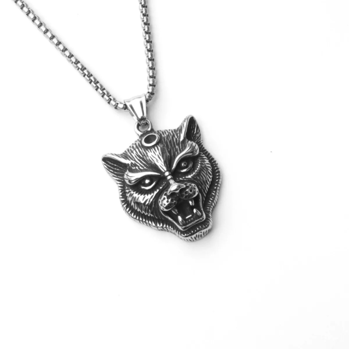 Men’s Punk Pendant Stainless Steel Necklace Minimalism Hip Hop Style Jewelry Cha