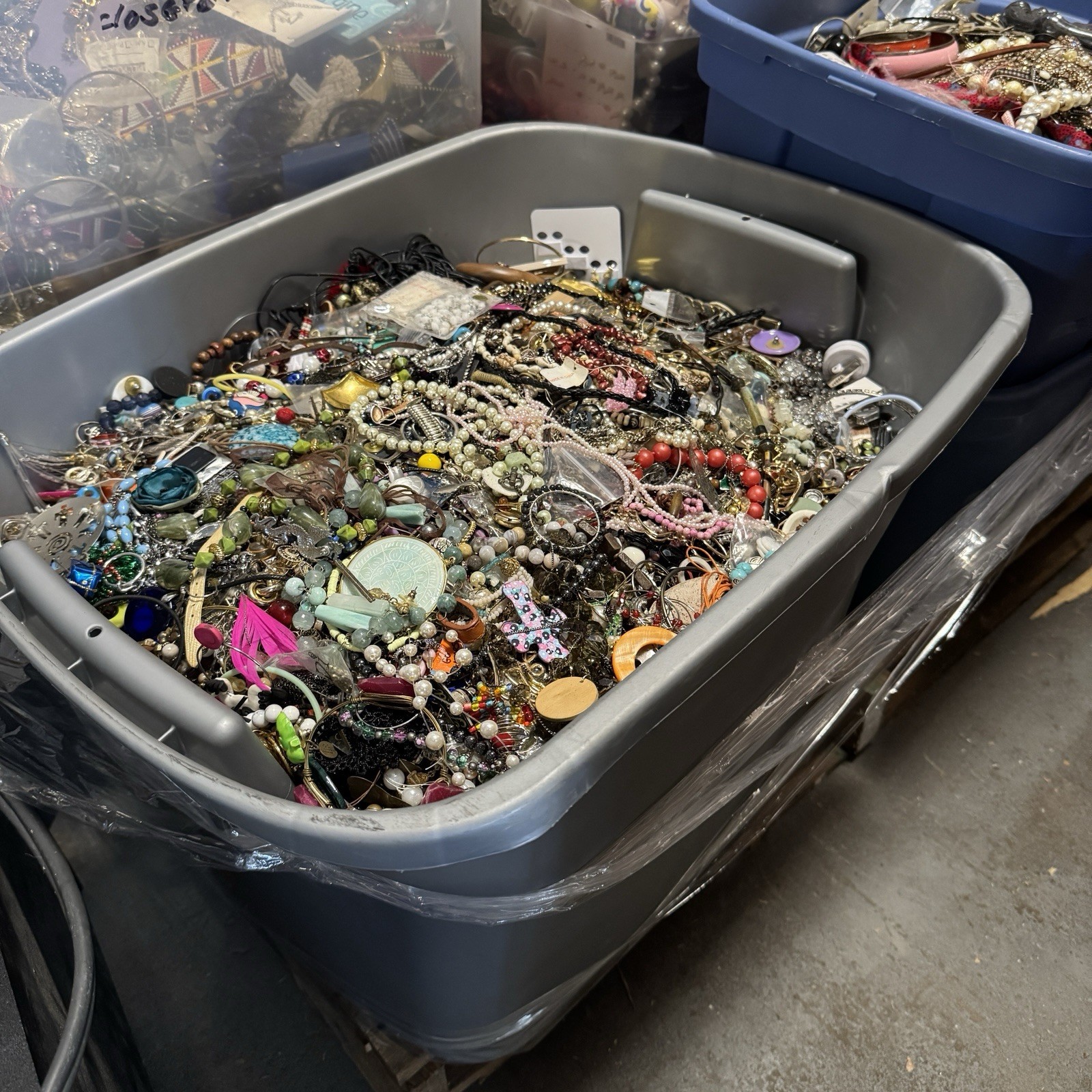 10 Pound Unsorted Tangled Jewelry Vintage Modern Wear Junk Treasure Hunt