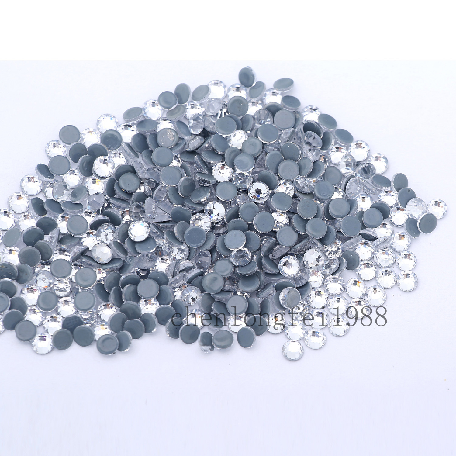Crystal AB Iron On Hotfix Rhinestones Hot Fix Flatback White Clear Strass Stones