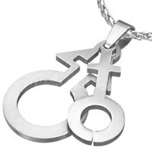 Pride Shack – LGBT Female Inside Male Symbol Transgender Pride Sectional Pendant