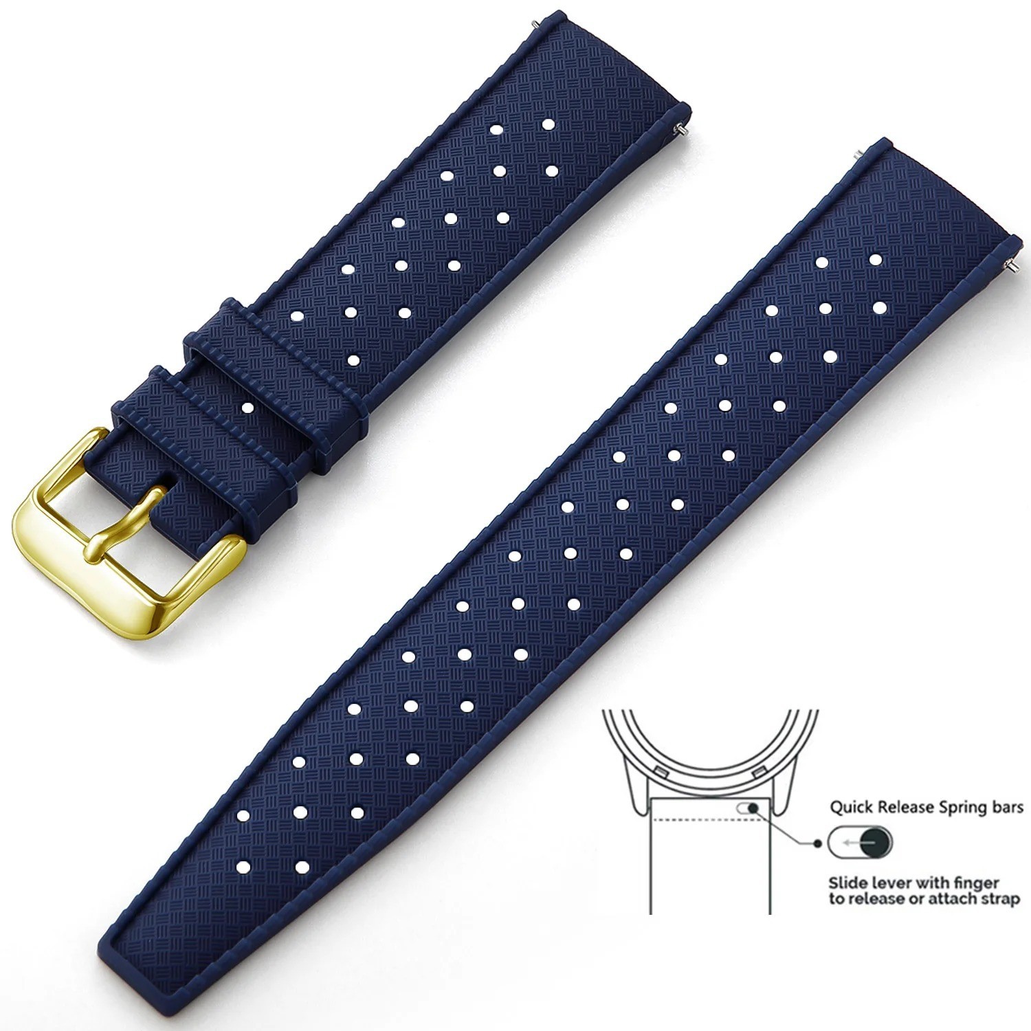 Tropical Silicone Watch Band Quick Release Watch Band 18mm 20mm 22mm Rubber Trop