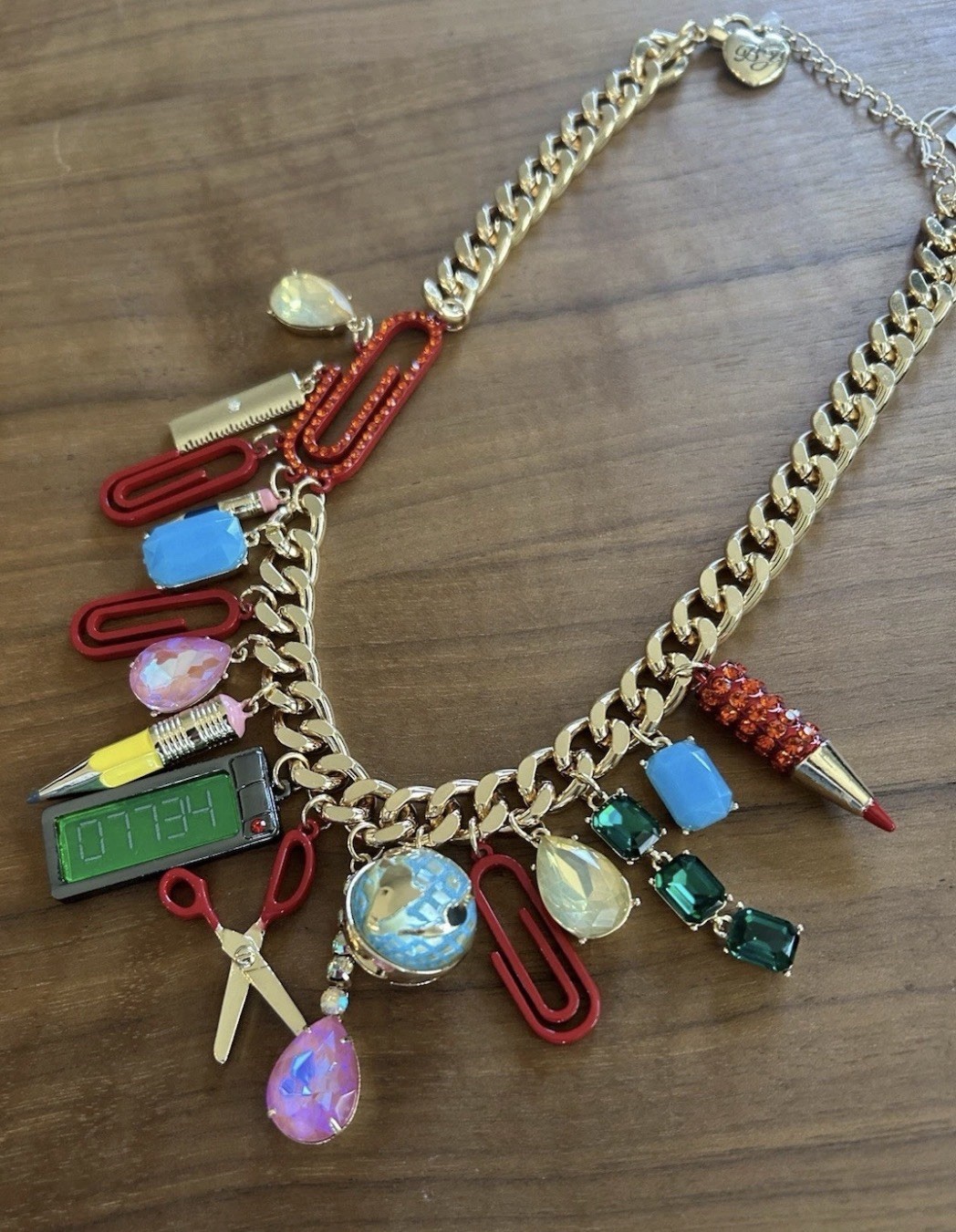 Betsey Johnson Necklace Statement Colorful Charm Back To School NWT