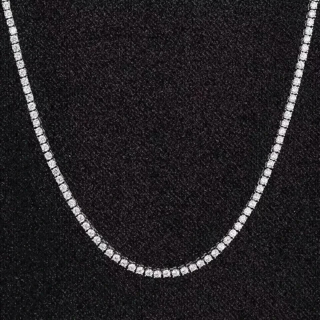 12CT Round Cut Lab Created Diamond Women’s Tennis Necklace 14K White Gold Plated