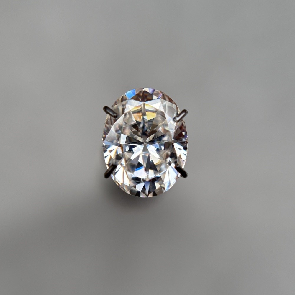 Oval Shaped 1PCS 2x3mm-12x16mm GRA Certificate White Color Loose Moissanite