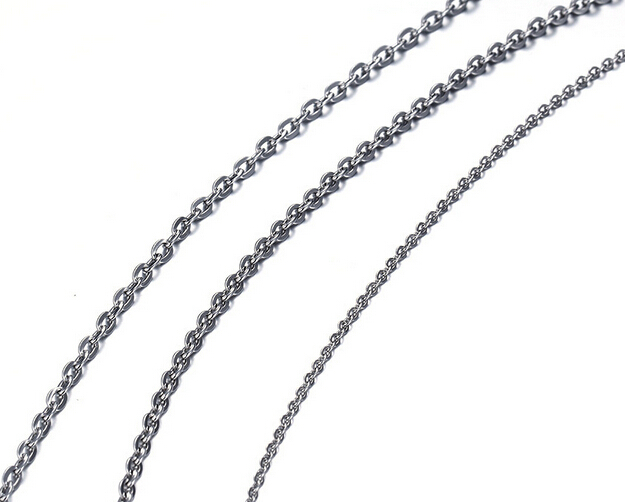 16′-30” in bulk Stainless steel Strong O Link chain Necklace Fashion Jewelry
