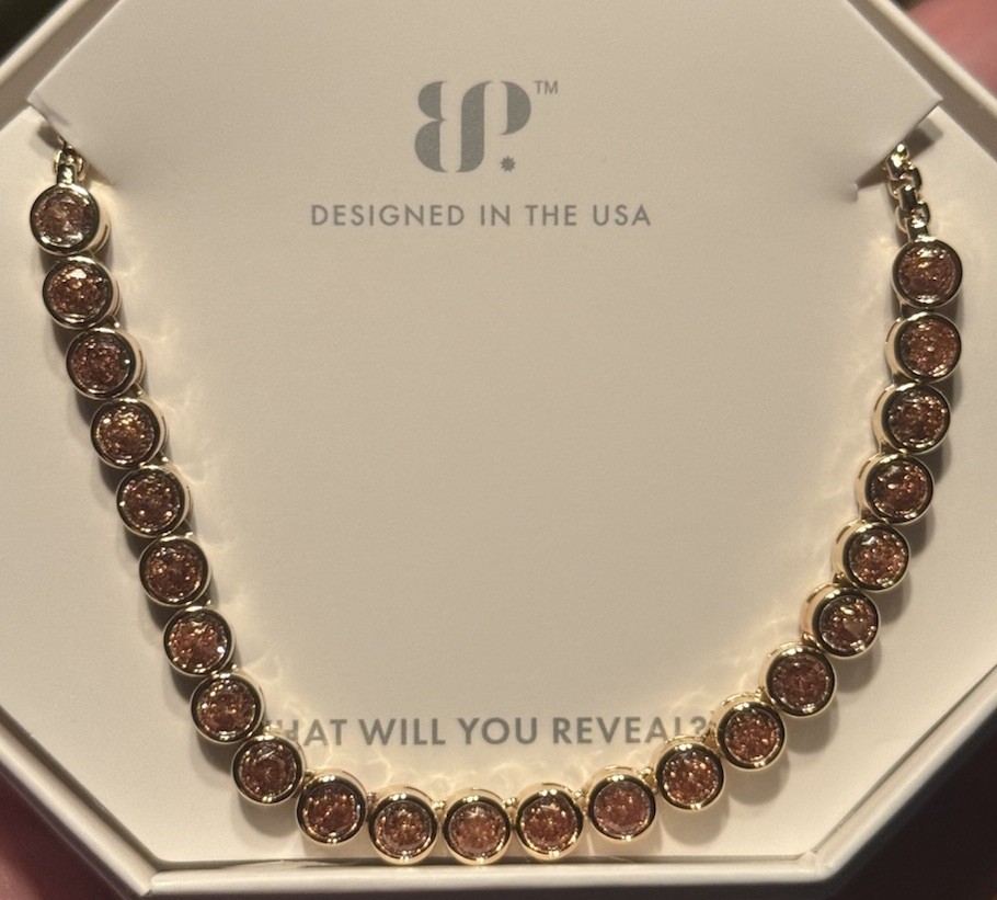 Bomb party-BP-Yes, She’s Yours Necklace-NK36920-Smokey Topaz on Gold-Bringback