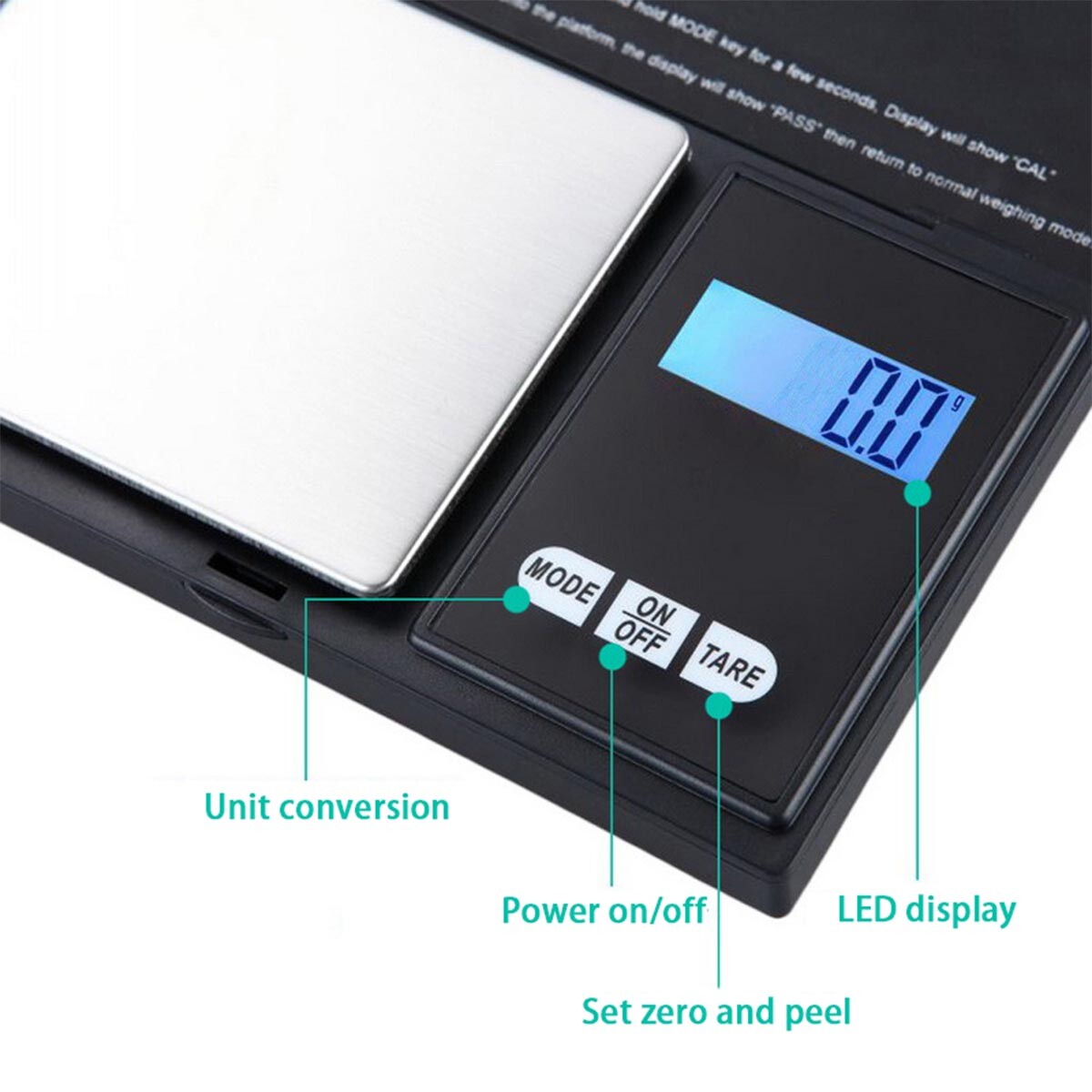 G/OZ/GN/CT/DWT Digital Kitchen Scale – Cooking, Baking, Meal and Food Prep Scale