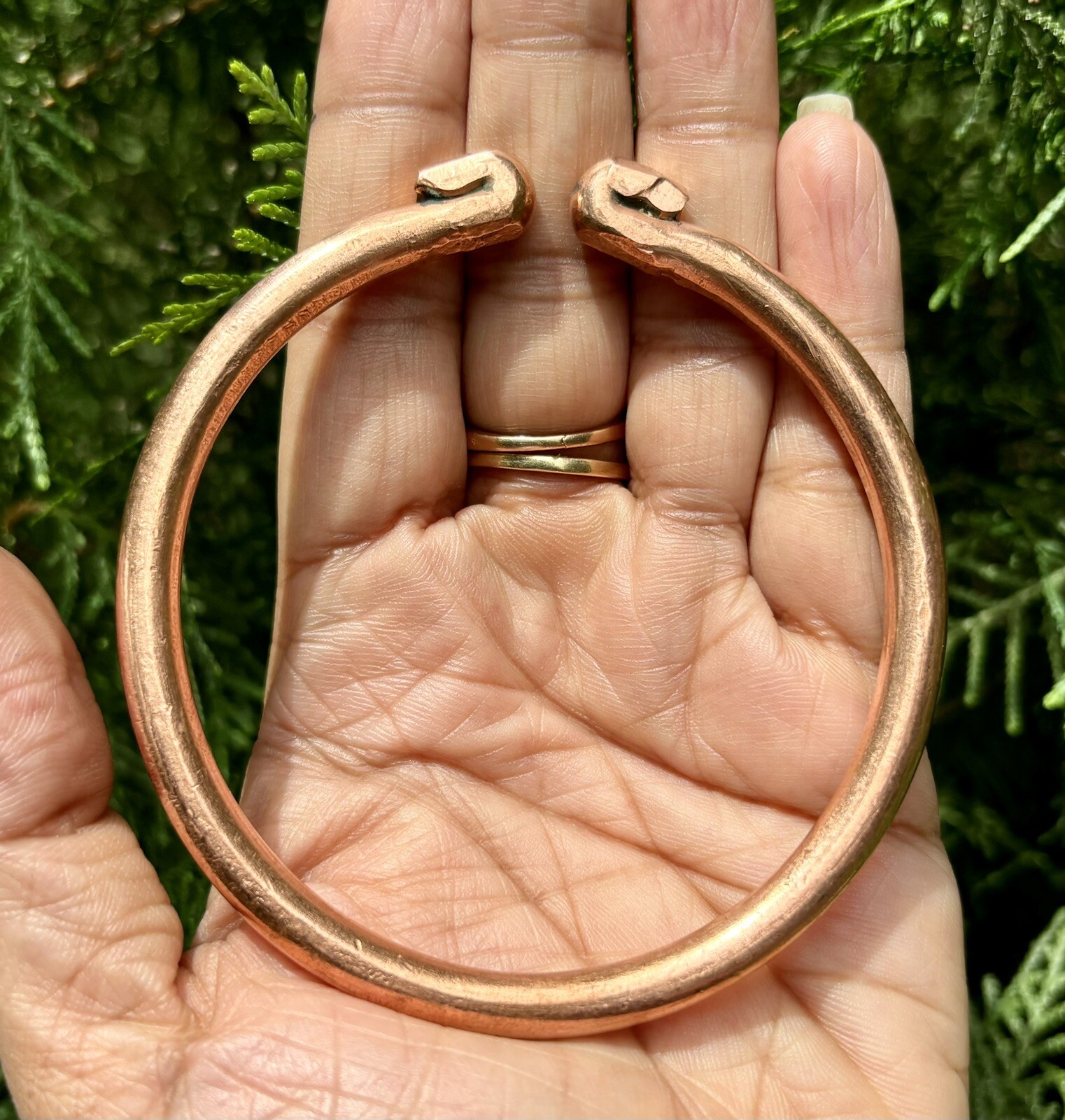 1Pc Pure Copper Mens Healing Bangle, Cuff, Bracelet, Jewelry, Spiritual, 57 gram