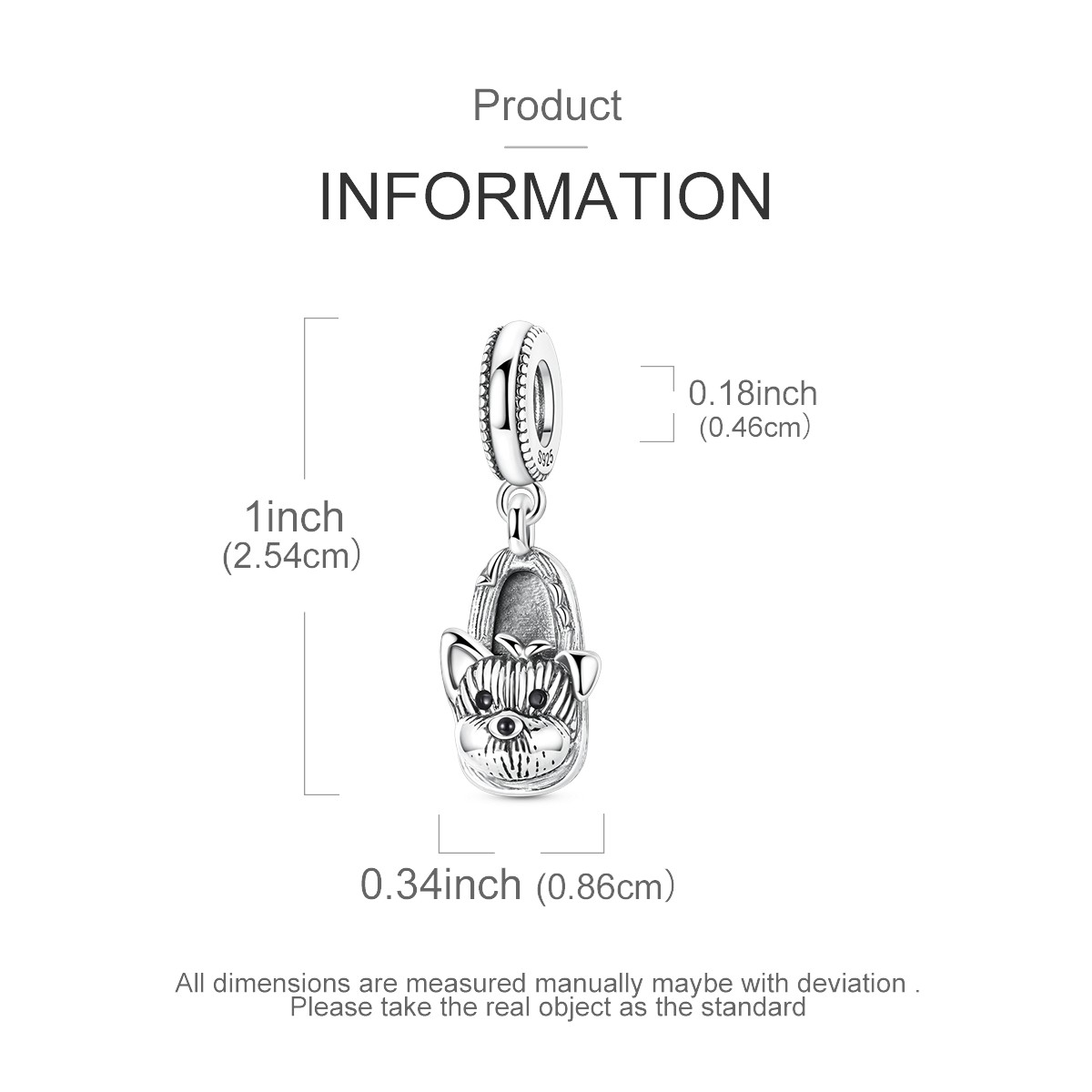MULA Original 925 Sterling Silver DIY Charm Cute Dog Shoes Pendant fit Bracelet