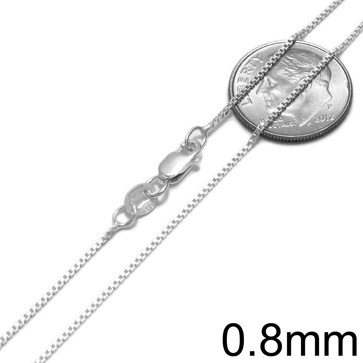 Guaranteed 925 Sterling Silver Box Chain Necklace w/ Strong Lobster Lock Italy