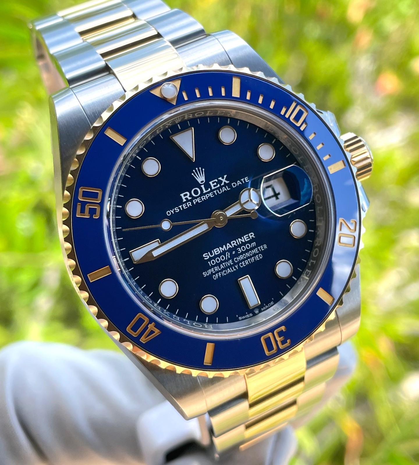 Rolex Submariner 126613LB Yellow Gold & Steel Blue {B+P}