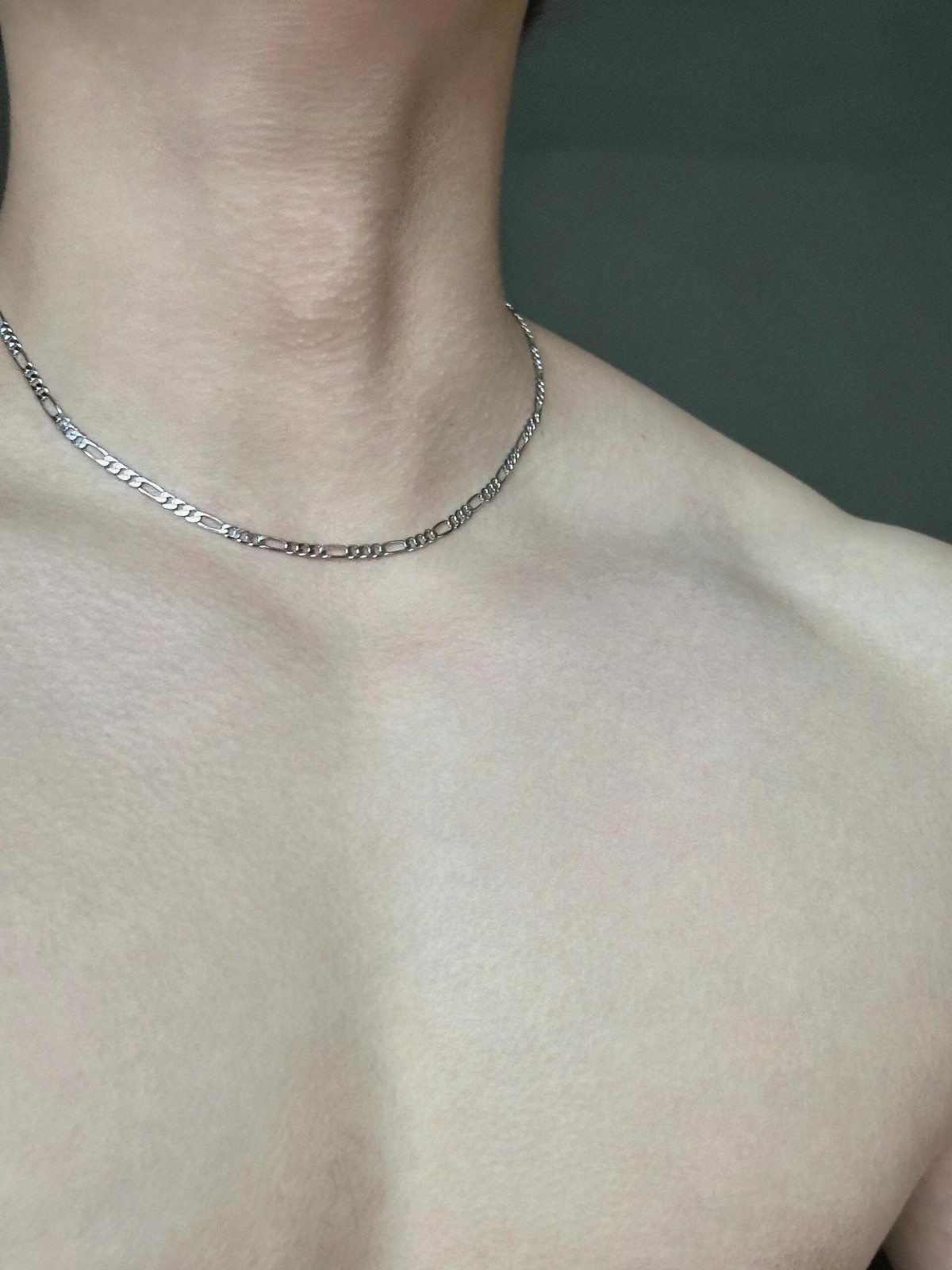 silver plated chain 50 cm 20 inch long very nice 5 mm custom by aquino jewelry