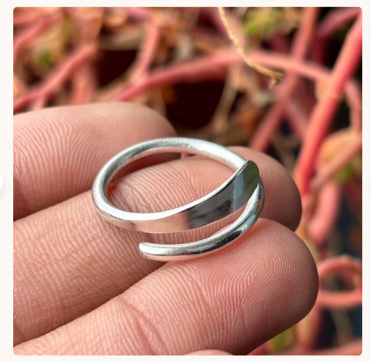 Band Handmade Silver Ring, 925 Sterling Silver, Dainty Silver Ring,
