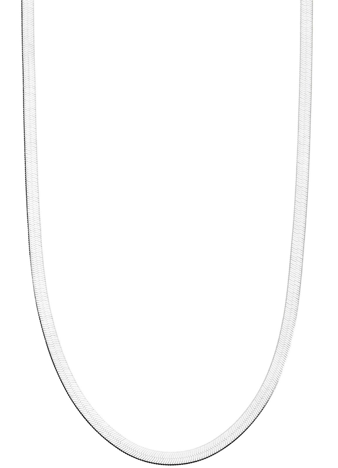 18Kt Gold Plated 3.5mm Flexible Flat Herringbone Chain Necklace – Italian 925 Si