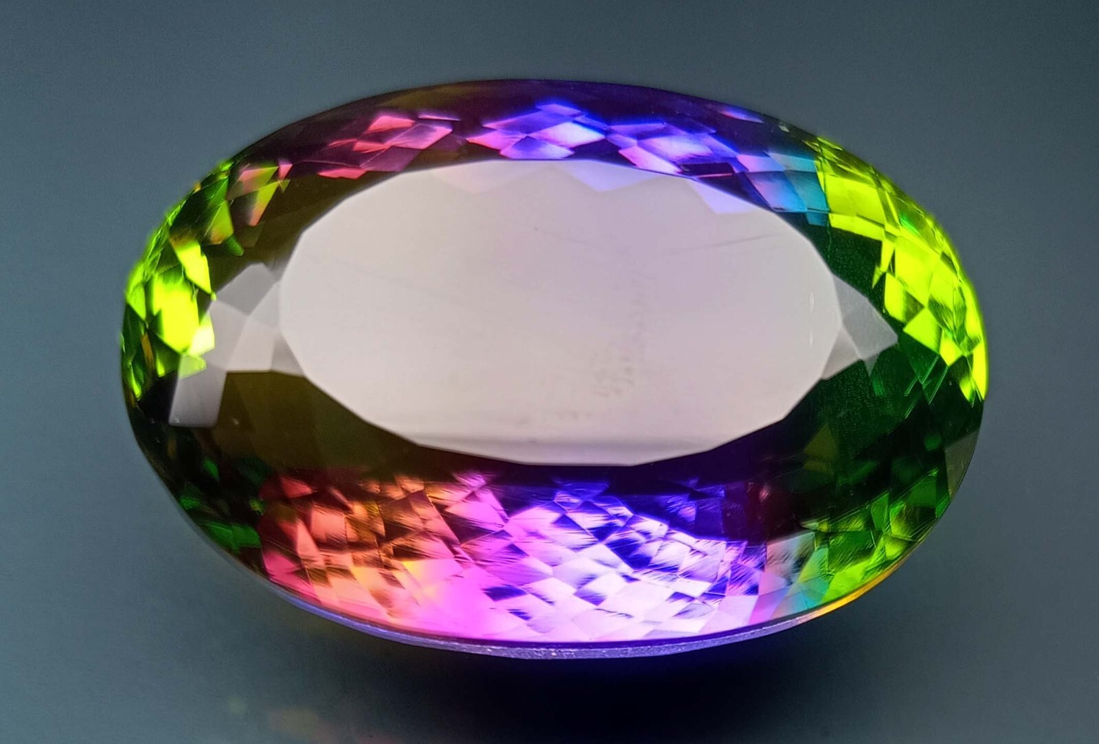 Bi-Colour 72+ Ct Natural Tourmaline Oval Cut Certified Loose Gemstone For Gift