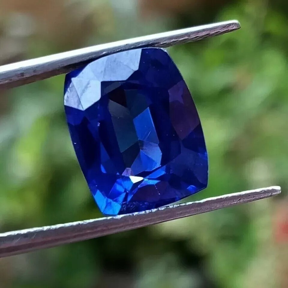 Amazing Blue Sapphire EGL Certified 10-12 Ct Natural Cushion Cut Loose Gemstone