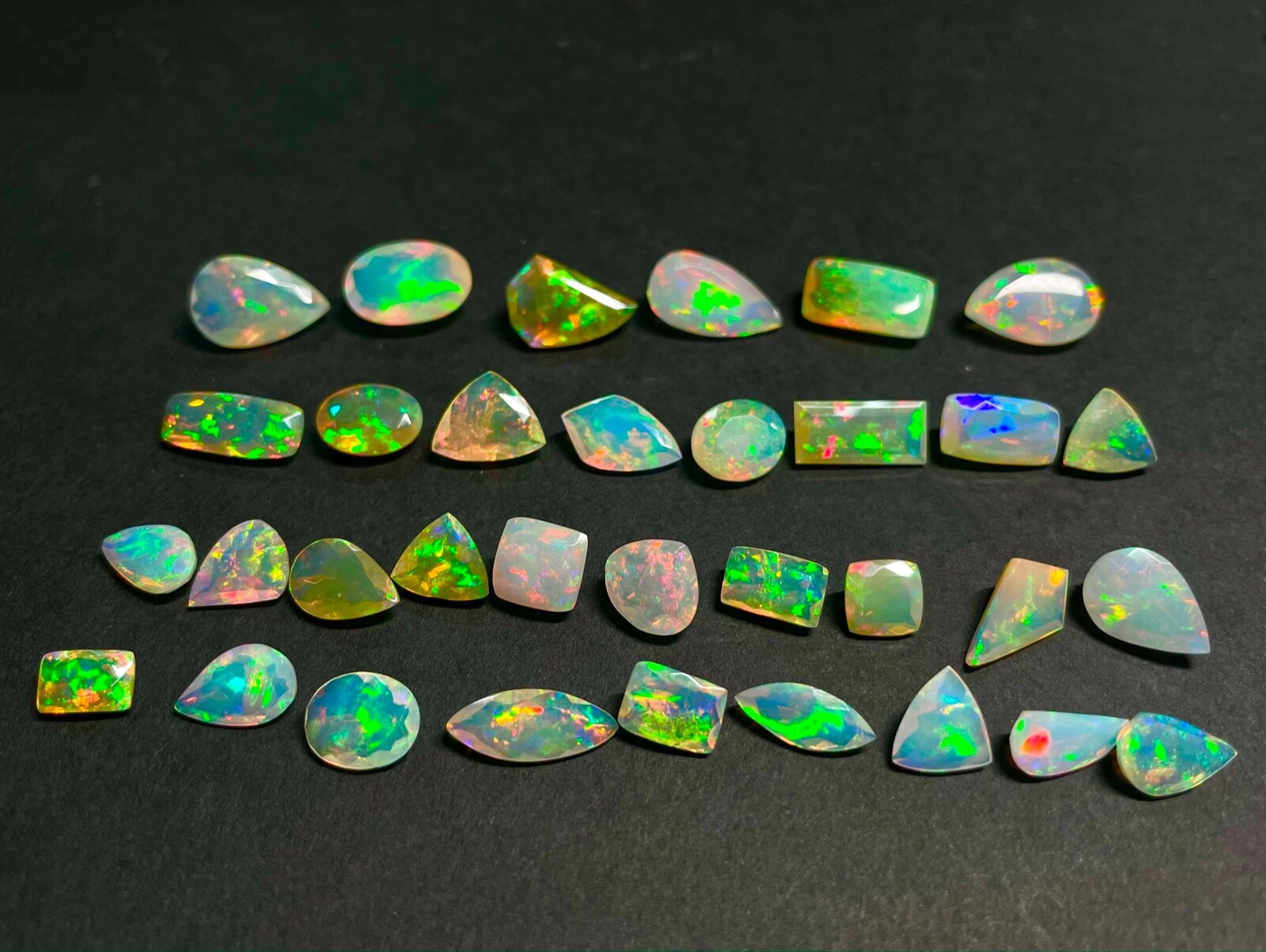 Opal Cut, AAAA Natural Opal Faceted Gemstone, Ethiopian Opal Cut loose Stone Lot