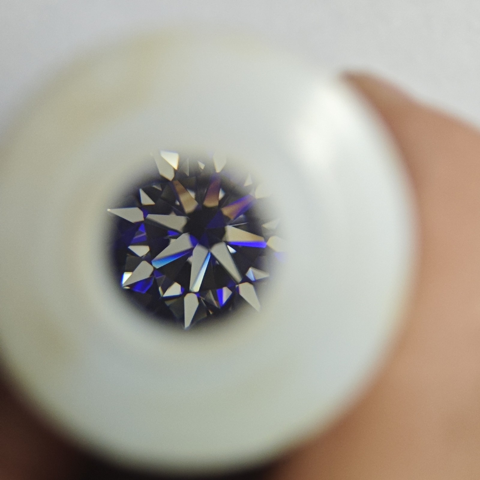 US Round Cut 1.5ct 7.5mm Sparkling Loose Moissanite Gemstone D VVS1 Pass Tester