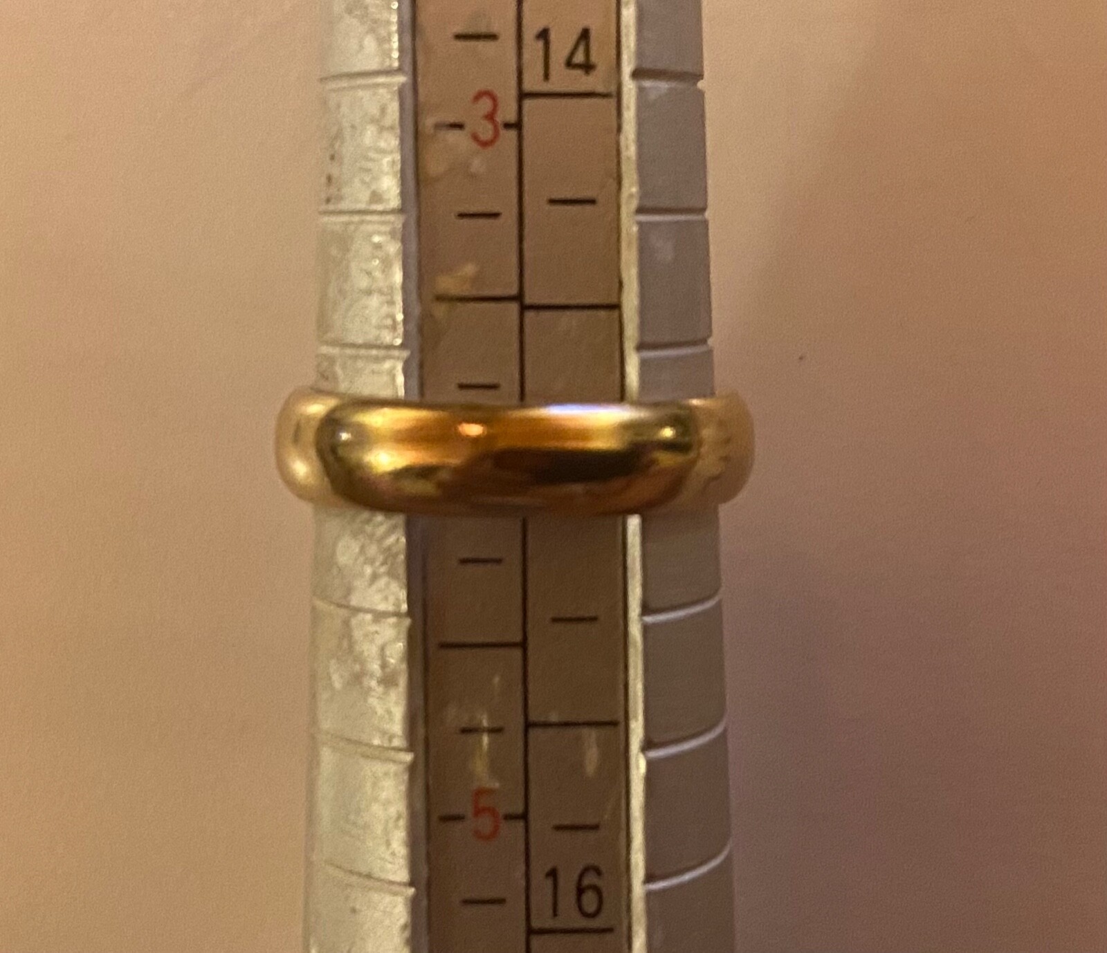 Vintage Yellow Gold Filled WEDDING BAND Ring 4mm Size 4 NEW Old Stock