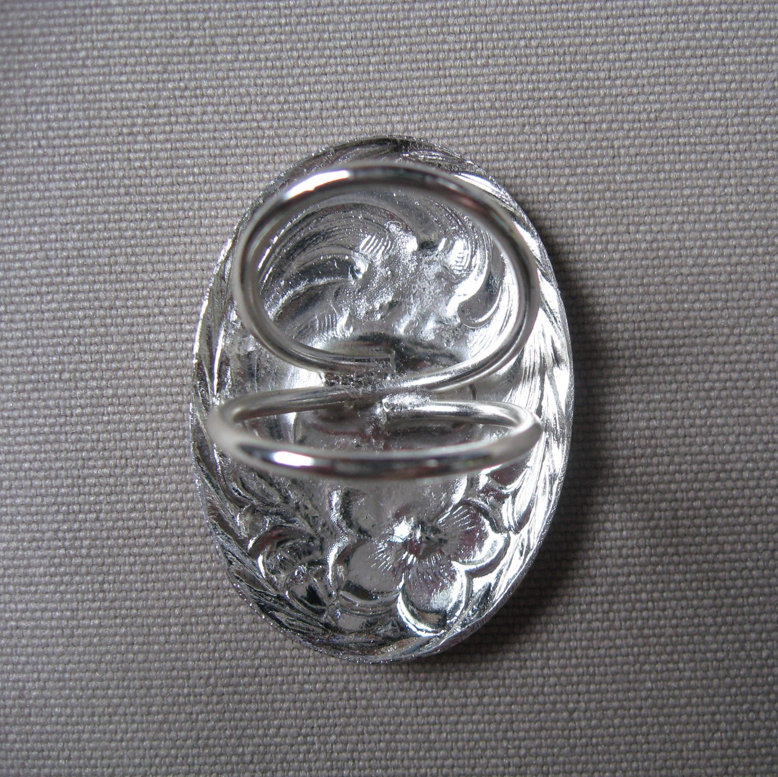 Scarf apache tie slide silver color western square dance cowboy oval rodeo NEW