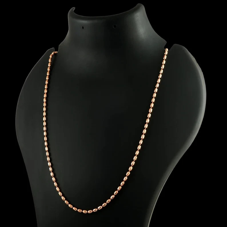 26 inch Pure Copper 4 MM Bar Chain Necklace, Healing Copper Jewelry, Spiritual