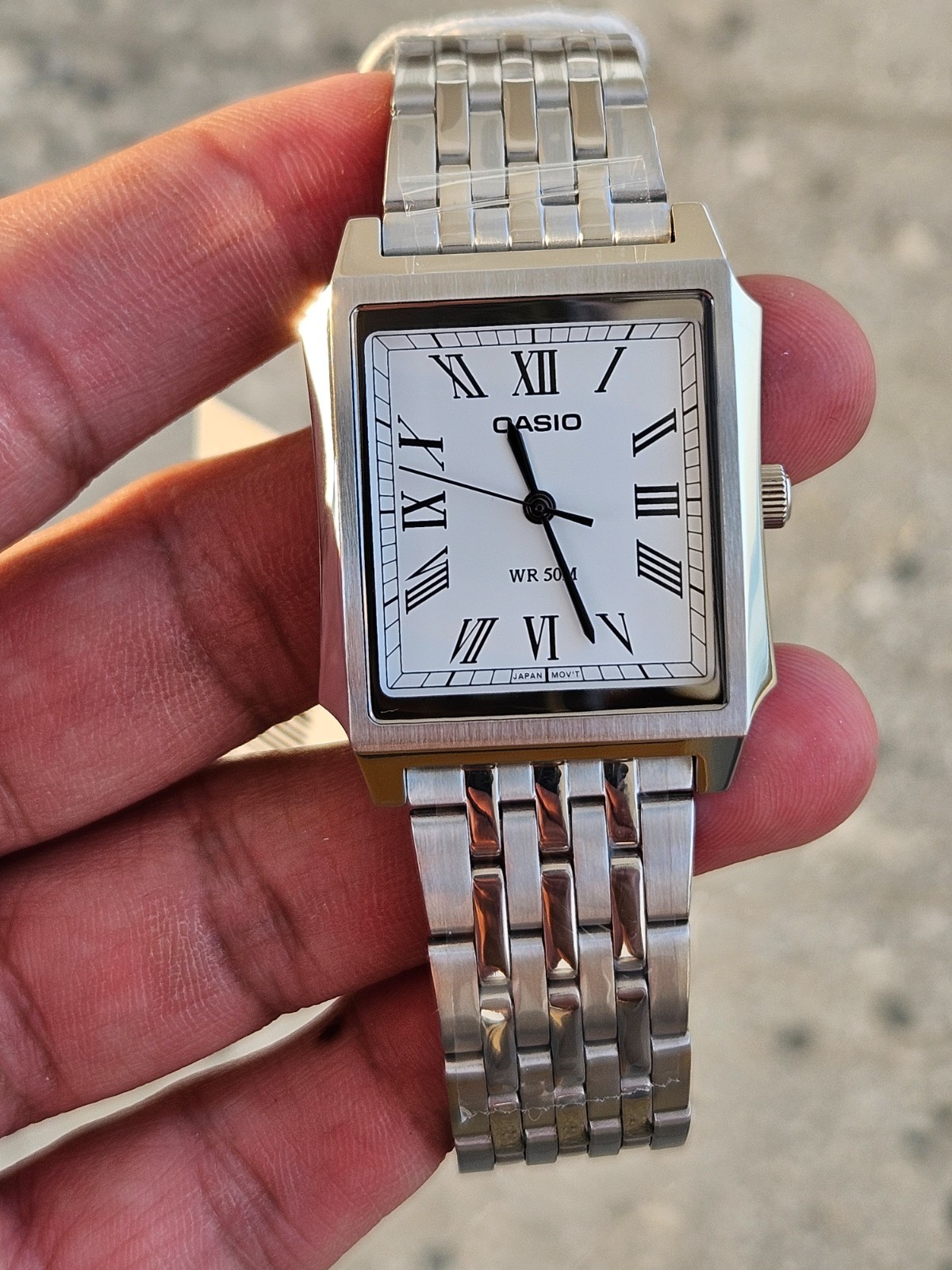 Casio MTP-B190D-7BVDF Men’s Watch Square Case Roman Dial WR50M Original New