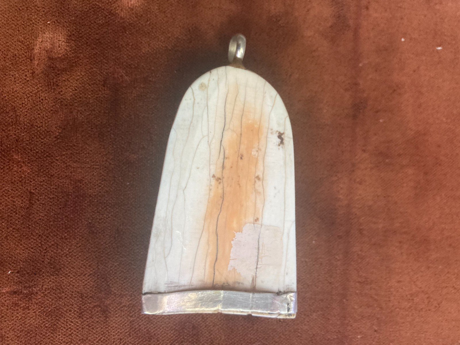 ANTIQUE HAND CARVED NEPALESE LARGE EMBOSSED TANTRIC PENDANT