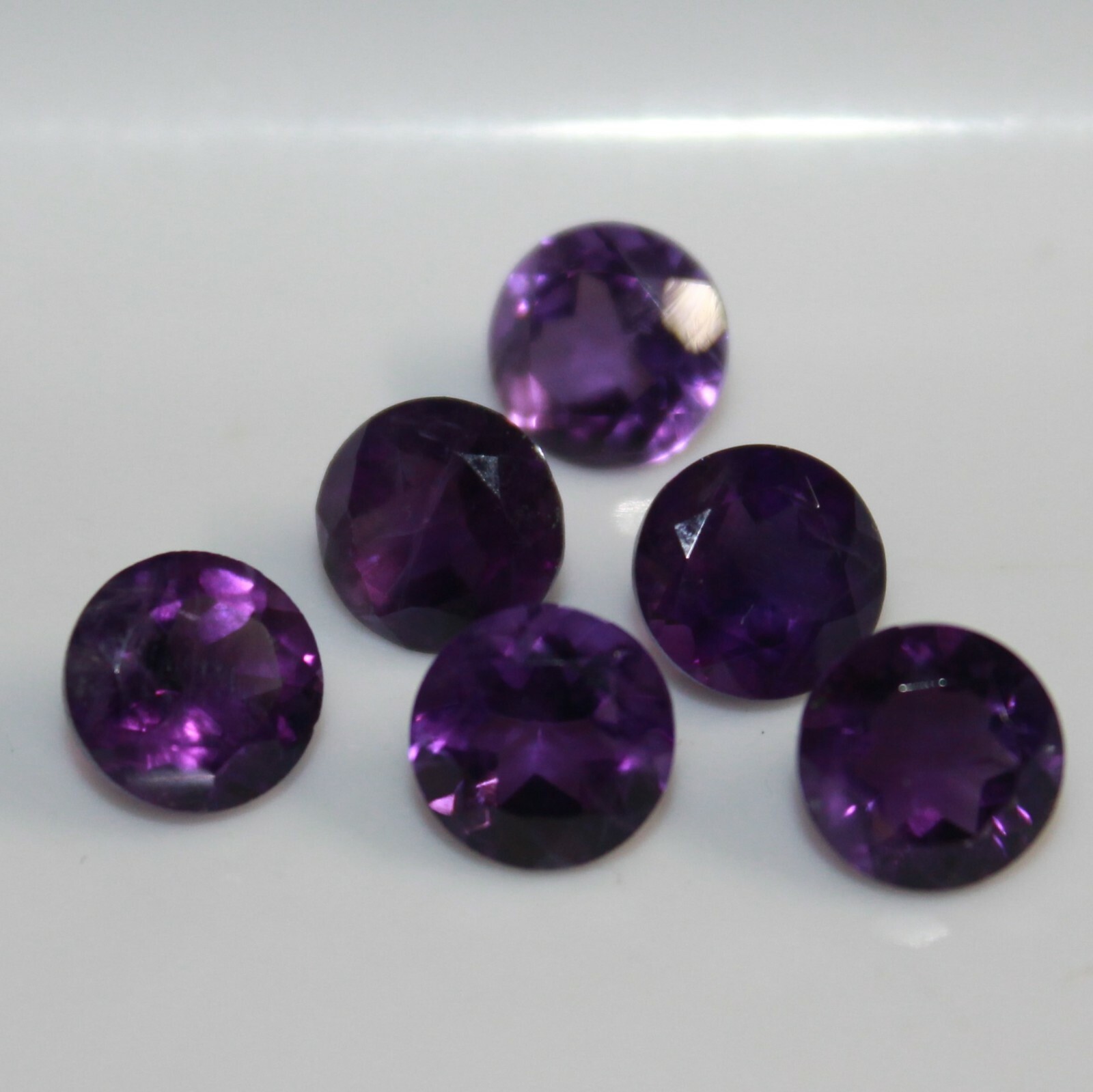 Amethyst 2mm, 3mm, 3.5mm, 4mm, 5mm, 6mm, 7mm, 8mm Faceted Round Gemstone(s)