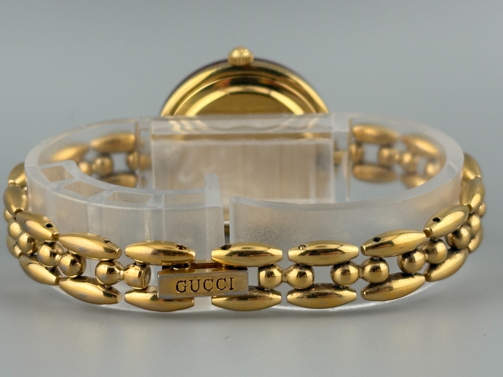 [Very Good+5] Gucci Change Bezel 1200 Gold Wine Red Watch Auth