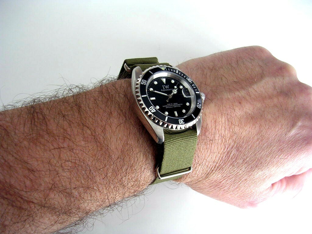NATO G10® watchband Brown nylon RAF military army strap Bond IW SUISSE 16mm 19mm
