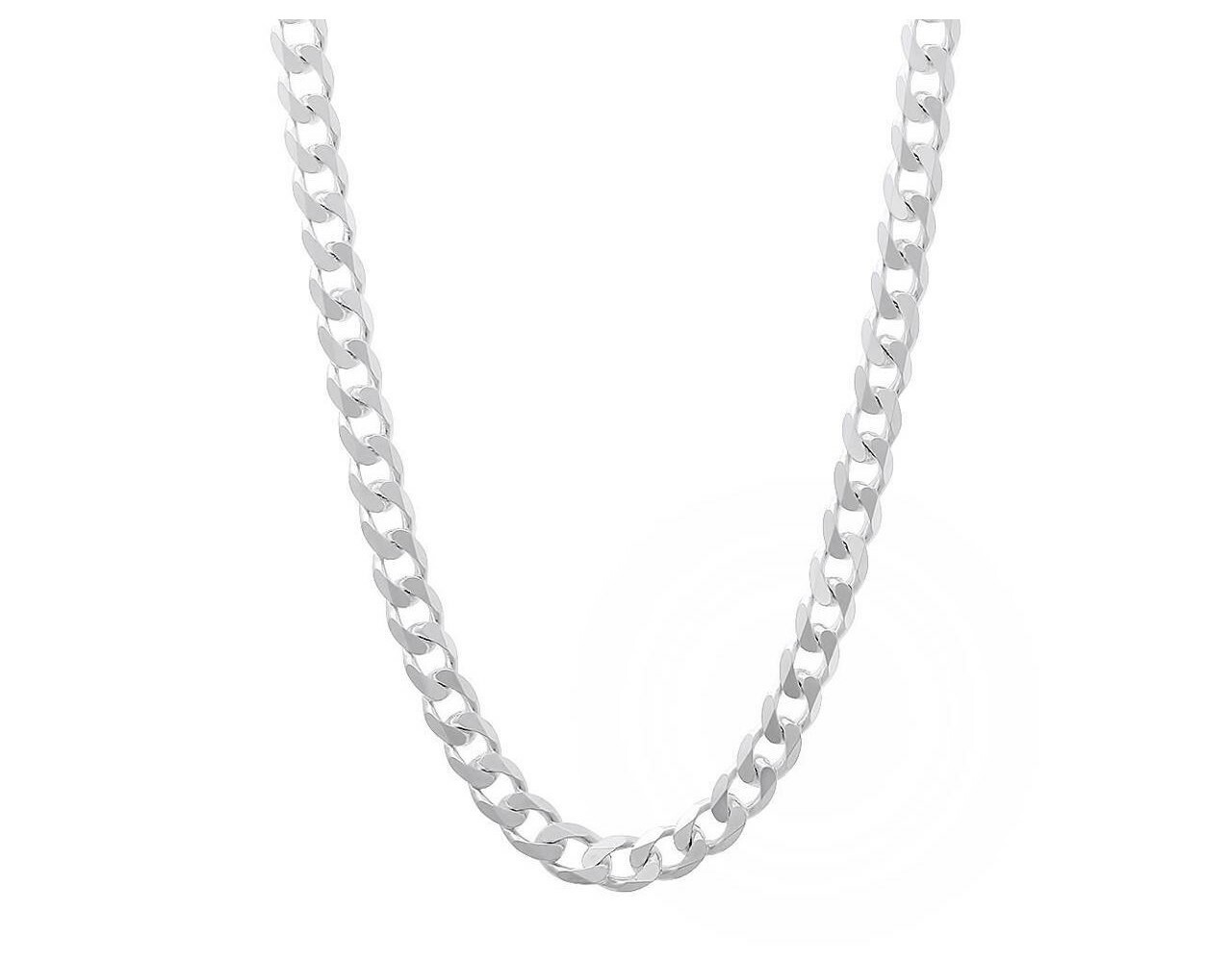 Verona Jewelers 925 Sterling Silver 3MM Curb Cuban Link Chain Necklace , Unisex