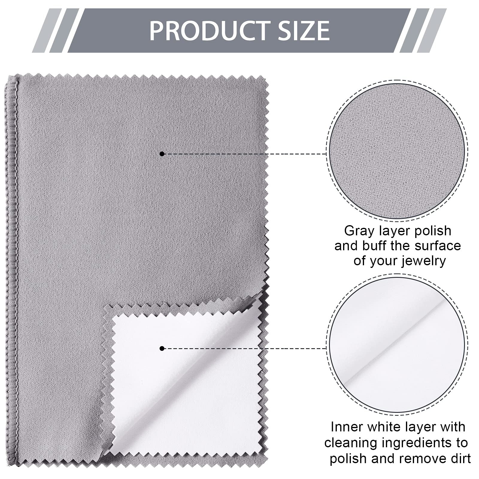 10 Pcs Silver Jewelry Polishing Cloths 6 x 8 inches Jewelry Cleaning Cloth St…