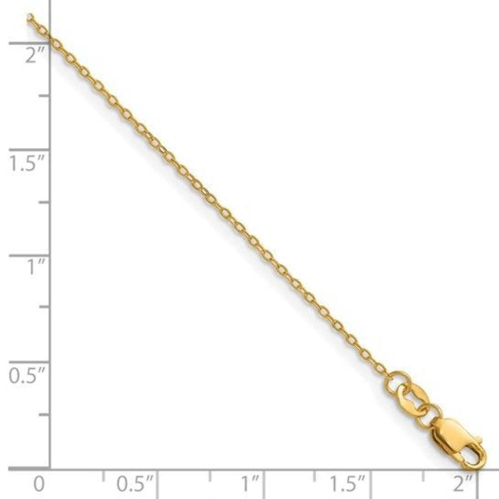 1/20 14K Gold Filled 1.20mm Flat Cable Chain 16in Yellow Necklace