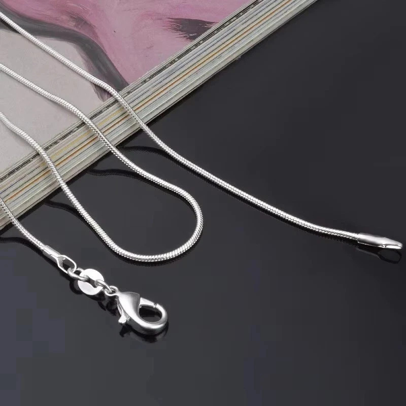 Men&Women’s 925 Sterling Silver Tarnish-Free Italian Snake Chain Necklace 16-24*